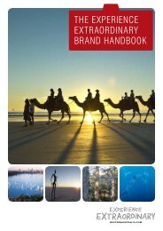 the experience extraordinary brand handbook - Tourism Western ...