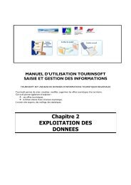 Manuel d'utilisation Tourinsoft-Chap 2 - Tourisme 64