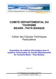 comite departemental du tourisme bearn - pays basque - Tourisme 64