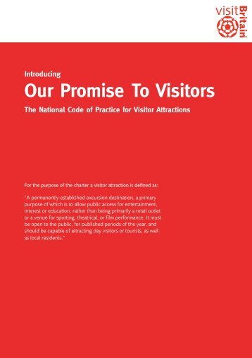 National Code of Practice for Visitor Attractions - thedms