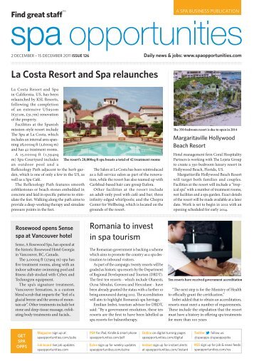 Spa Opportunities issue 126 - TourismInsights