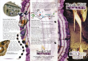 Treak Cliff Cavern tourism leaflet - Tourismleafletsonline.com