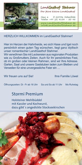 stormarn tischt auf * - Stormarn Tourismus