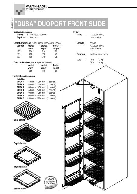 dusaâ duoport front slide