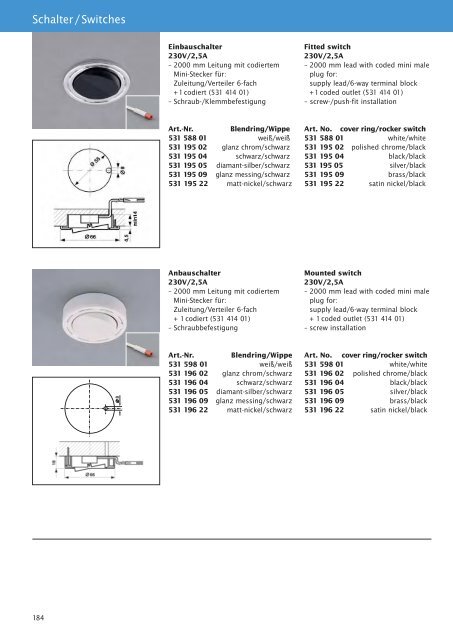 230V Mini-Stecksystem / 230V mini connector system