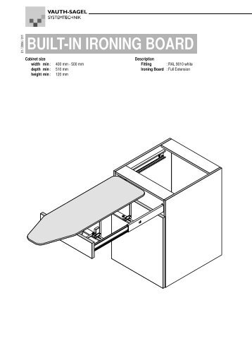 built-in ironing board