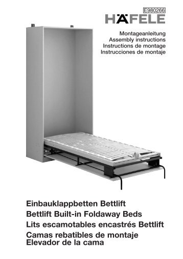 Einbauklappbetten Bettlift Bettlift Built-in Foldaway Beds Lits ... - HÃ¤fele