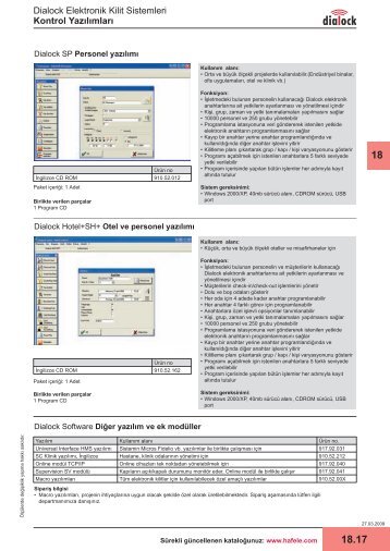 Dialock Elektronik Kilit Sistemleri Kontrol YazÄ±lÄ±mlarÄ±