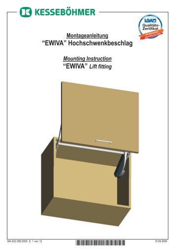 Hochschwenkbeschlag “EWIVA” “EWIVA” *4020560000*