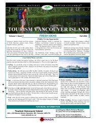 newsletter Volume 1, issue 3 2000 - Tourism Vancouver Island