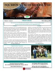 newsletter Volume 1, issue 4 - Tourism Vancouver Island