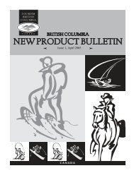 new product bulletin - Tourism Vancouver Island