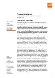 Pressemitteilung GfK-Konsumklima September 2012