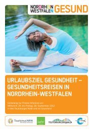 Urlaubsziel Gesundheit – Gesundheitsreisen in ... - Tourismus NRW