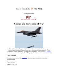 Causes and Prevention of War - Touro Institute for