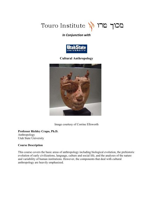 In Conjunction with Cultural Anthropology - Touro Institute