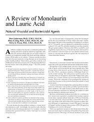 A Review of Monolaurin and Lauric Acid - Mary Ann Liebert, Inc.