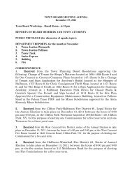 TOWN BOARD AGENDA - Town of Halfmoon