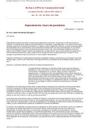 Revista LATINA de ComunicaciÃ³n Social EspecializaciÃ³n, futuro del ...