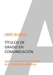 TÃ­tulos de Grado en Ciencias de la ComunicaciÃ³n - Aneca
