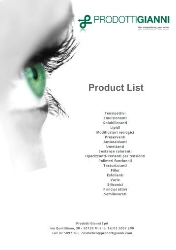 Prodotti Gianni - Cosmesi.it