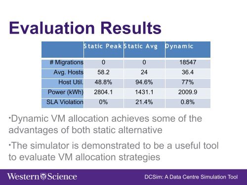 DCSim: A Data Centre Simulation Tool for Evaluating ... - DMTF