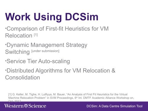 DCSim: A Data Centre Simulation Tool for Evaluating ... - DMTF