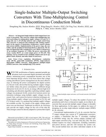 Single-inductor multiple-output switching converters with time ...