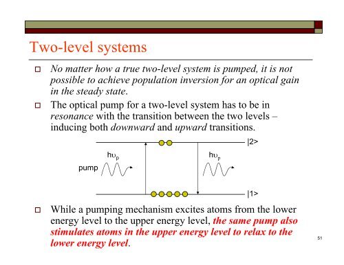 Lecture 8: Laser amplifiers