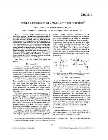 CMOS CS vs. CG LNA by David Allstot - The Hong Kong University ...