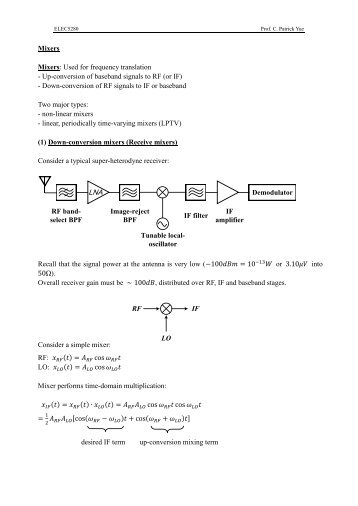 Mixer notes 1