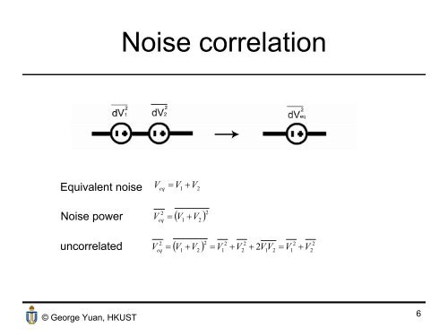 Lecture 3: Noise - The Hong Kong University of Science & Technology