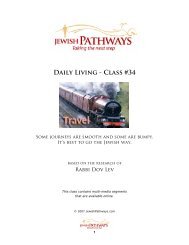 Daily Living - Class #34 - Pathways