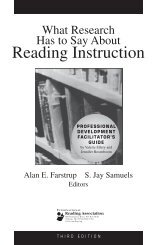 What Research Has to Say About Reading Instruction - International ...