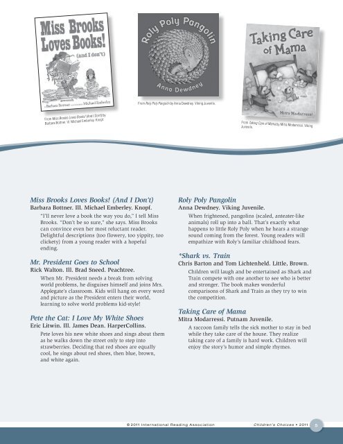 Children's Choices â¢ 2011 - International Reading Association