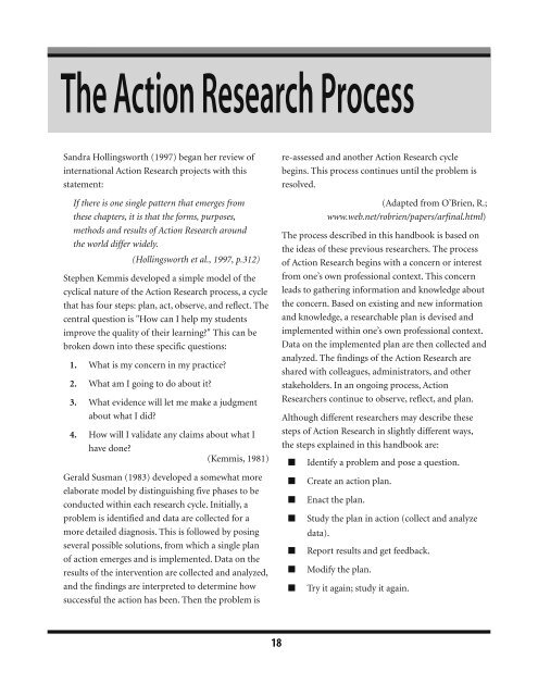 A Practical Guide to Action Research for Literacy Educators