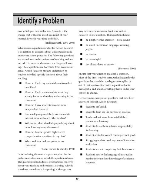 A Practical Guide to Action Research for Literacy Educators