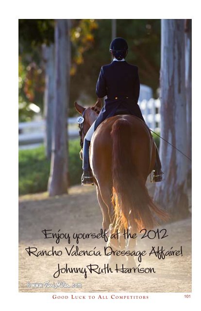 The Rancho Valencia Dressage Affaire : Official 2012 Show Program