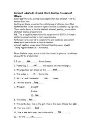 Schonell: Graded Word Spelling Test