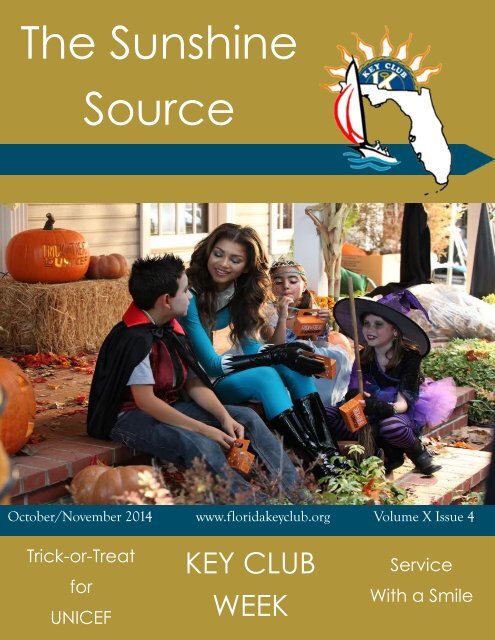 Florida Key Club's Sunshine Source Vol X No 4 Oct-Nov 2014