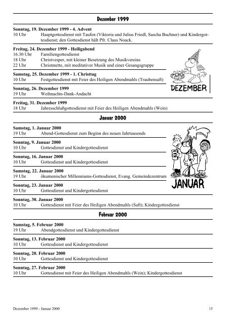 Januar 2000 - Evangelische  Kirchengemeinde Umkirch