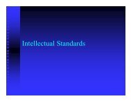 Intellectual Standards - Lee College