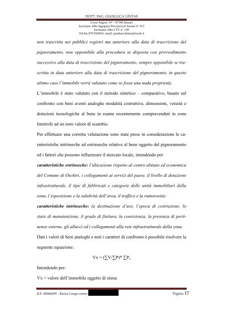 Esecuzione Immobiliare - IVG Sassari