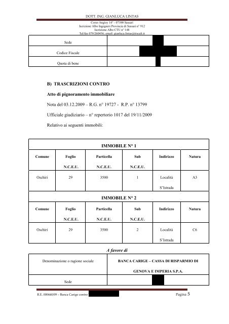 Esecuzione Immobiliare - IVG Sassari