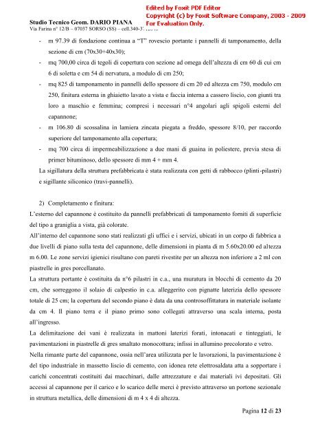 Geom. Dario Piana - IVG Sassari