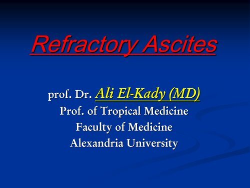 Refractory Ascites