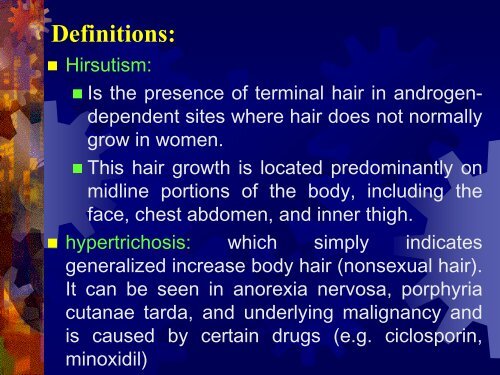 Hirsutism & Virilization