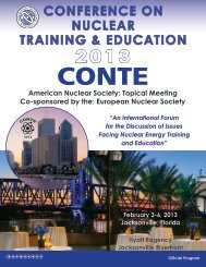 2013 Conte Official Program - American Nuclear Society