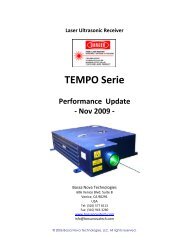 TEMPO 1D/2D - Performance Update - Bossa Nova Technologies