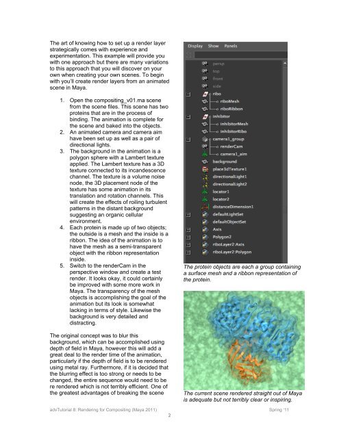 Rendering for Compositing (in Maya 2011) - Molecular Movies